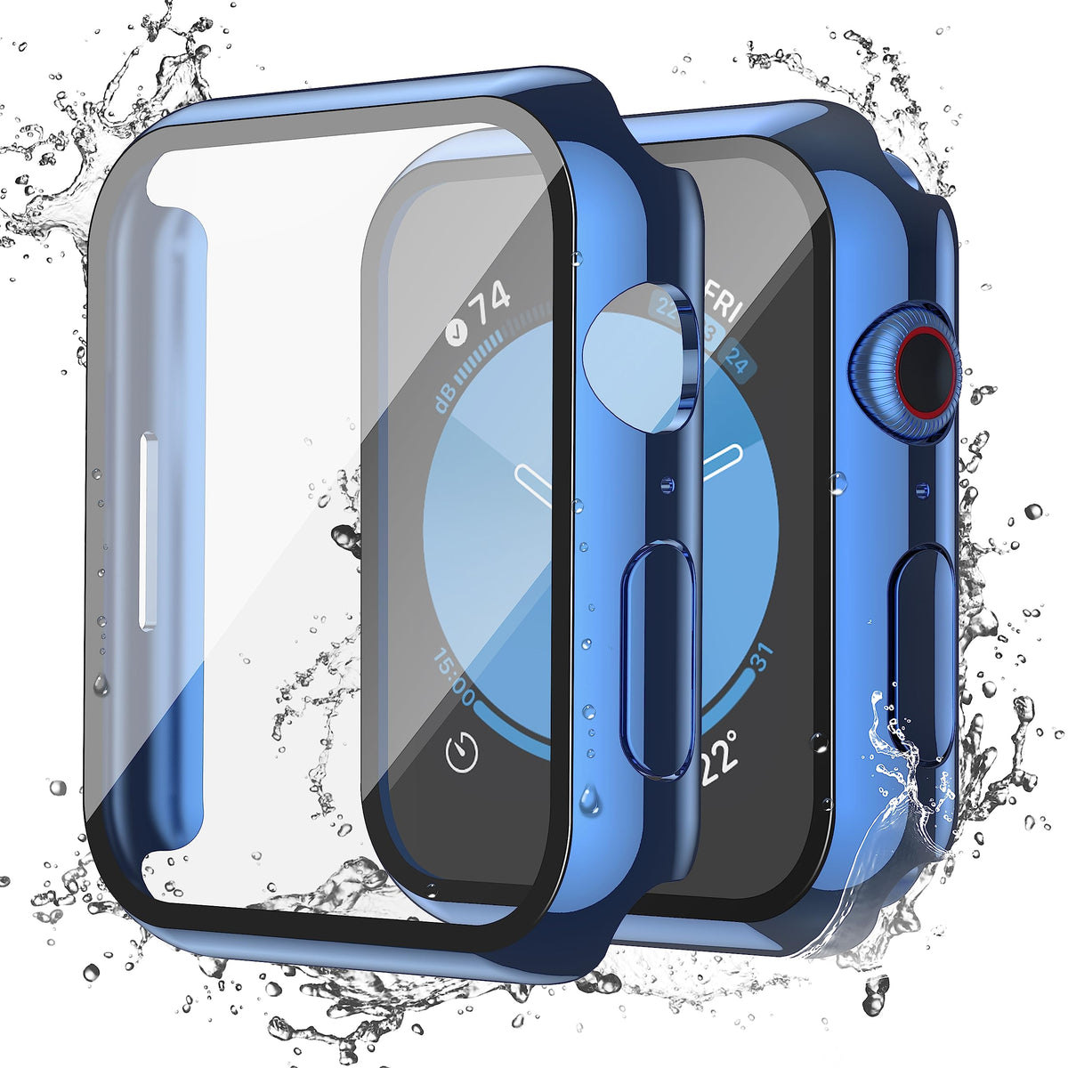Misxi 2-Pack Waterproof Case for 41mm Apple Watch Series 9/8/7