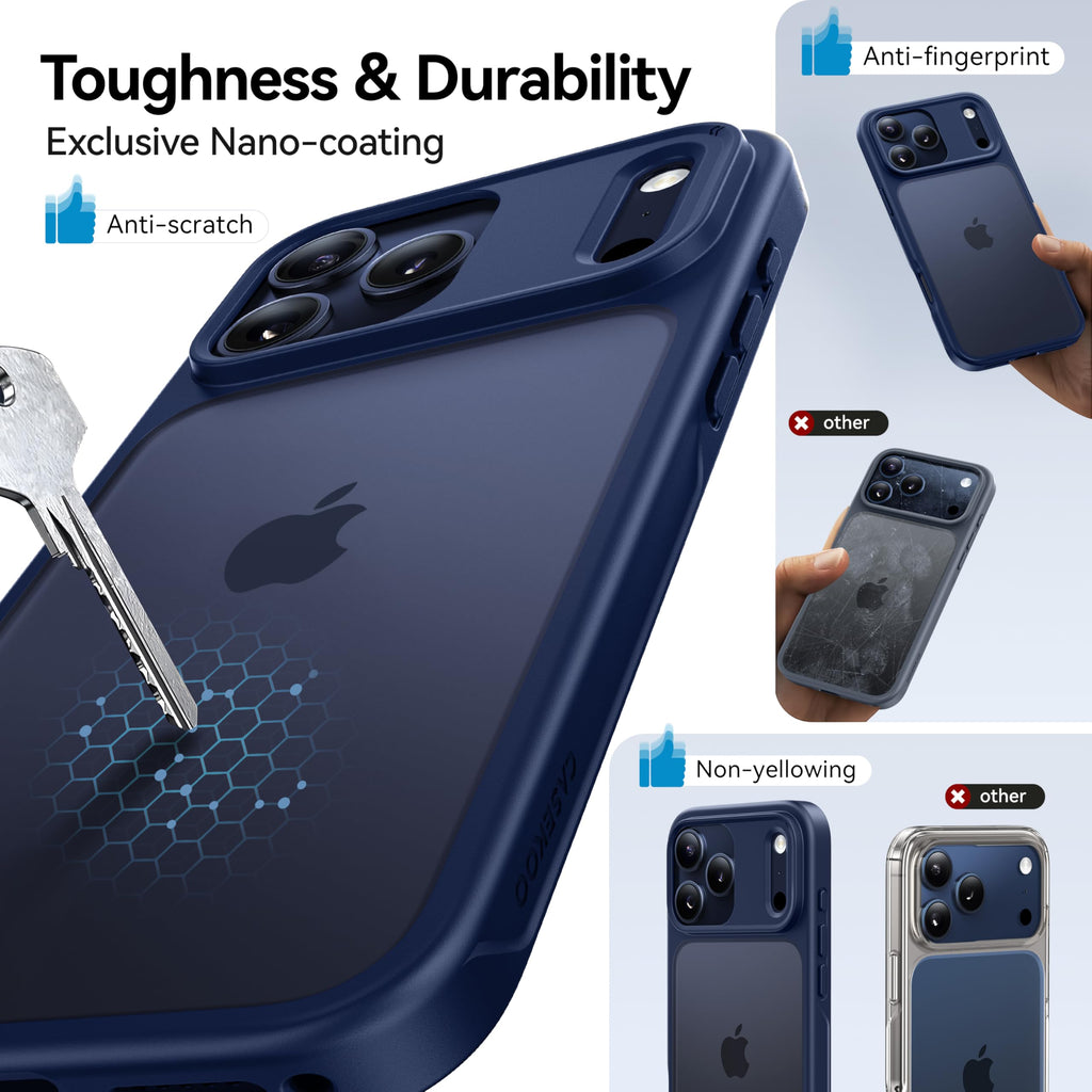 CASEKOO for iPhone 16 Smooth Crystal Clear Case, Patented Anti-Yellow