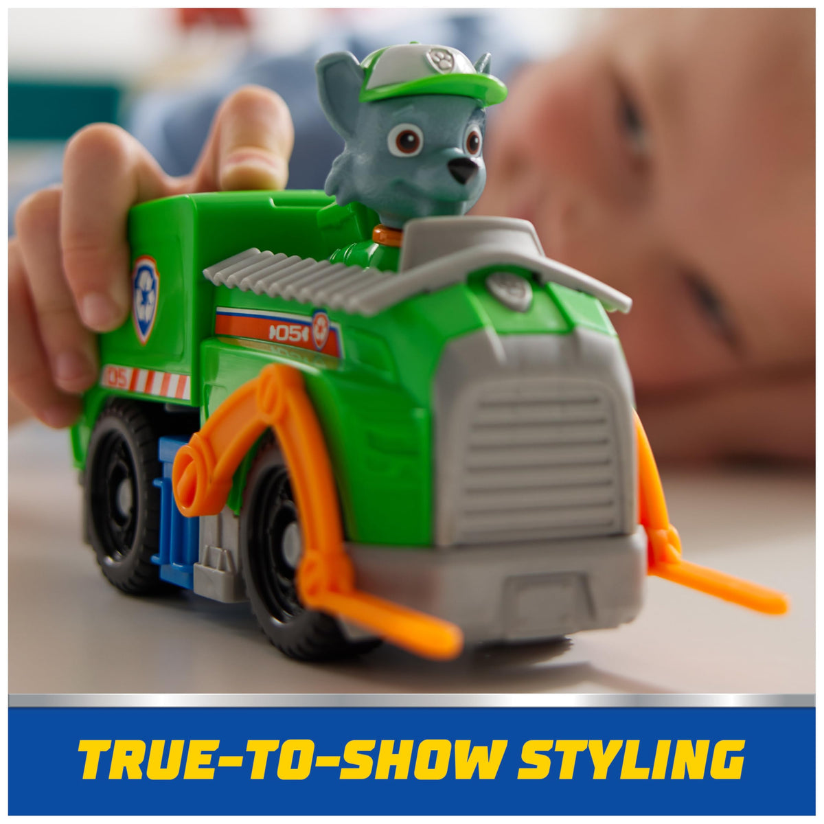 Paw Patrol, Rubble’s Bulldozer Toy Truck with Collectible Action Figure
