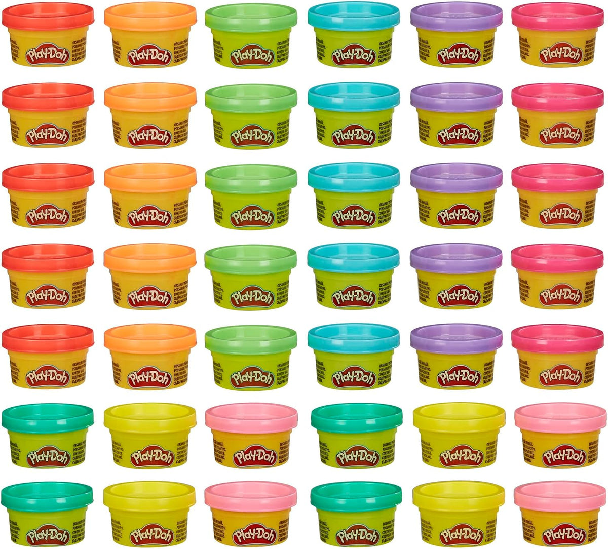 Play Doh Bulk Handout 42-Pack of 1-Ounce Modeling Compound Cans, Back to School Gifts, Prizes, & Party Favors, Kids Arts & Crafts, Preschool Toys, Ages 2+ (Amazon Exclusive)