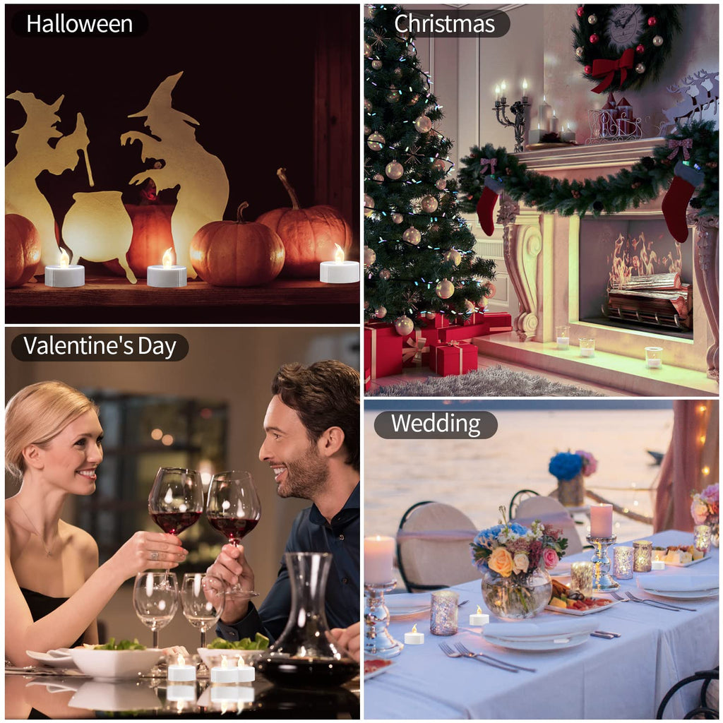 KOABY 12/24/50/100/200/400 Pack LED Tea Lights