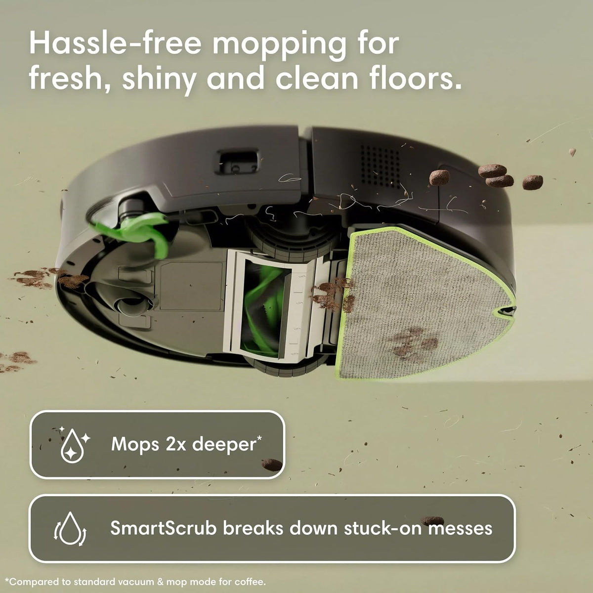 iRobot Roomba 115X Combo Robot Vacuum & Mop with AutoEmpty Dock, 15,000Pa, Self-Empties for 90 Days, Intense Power-Lifting Suction, LiDAR Navigation, Multiple Cleaning Modes, Avoids Mopping Carpet