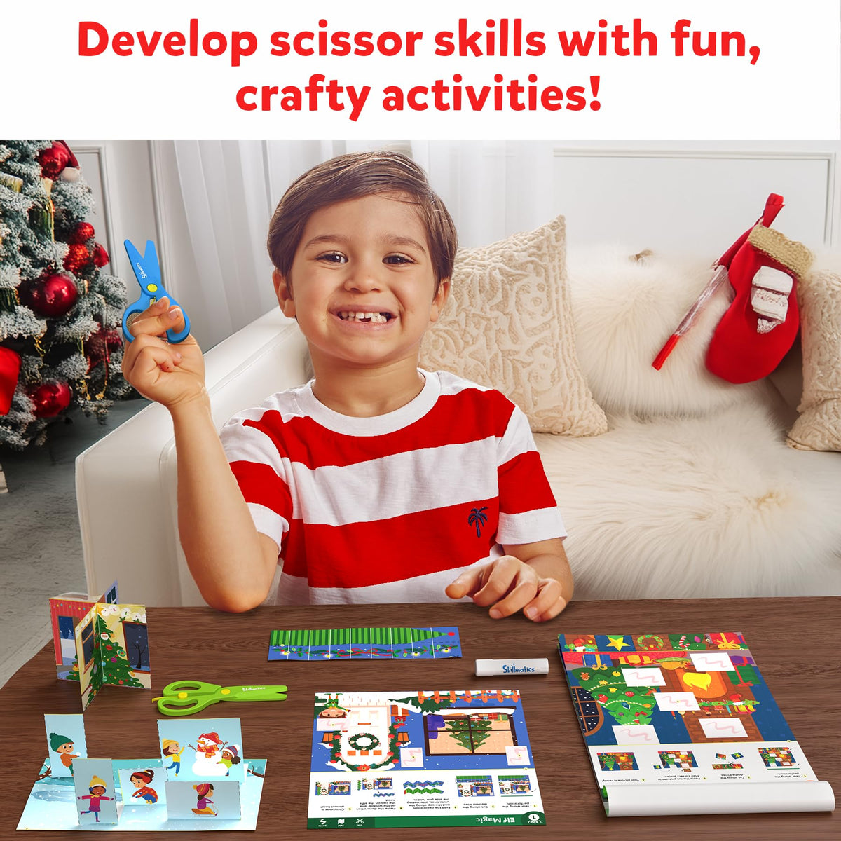 Skillmatics Snip Snip, Scissor Skills, Felt Craft Activity, Gift for Kids