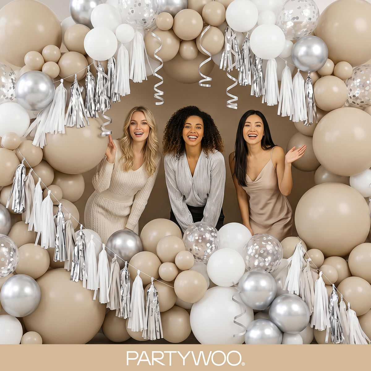 PartyWoo Baby Pink Balloons 152pcs Pastel Pale Light Pink Different Sizes