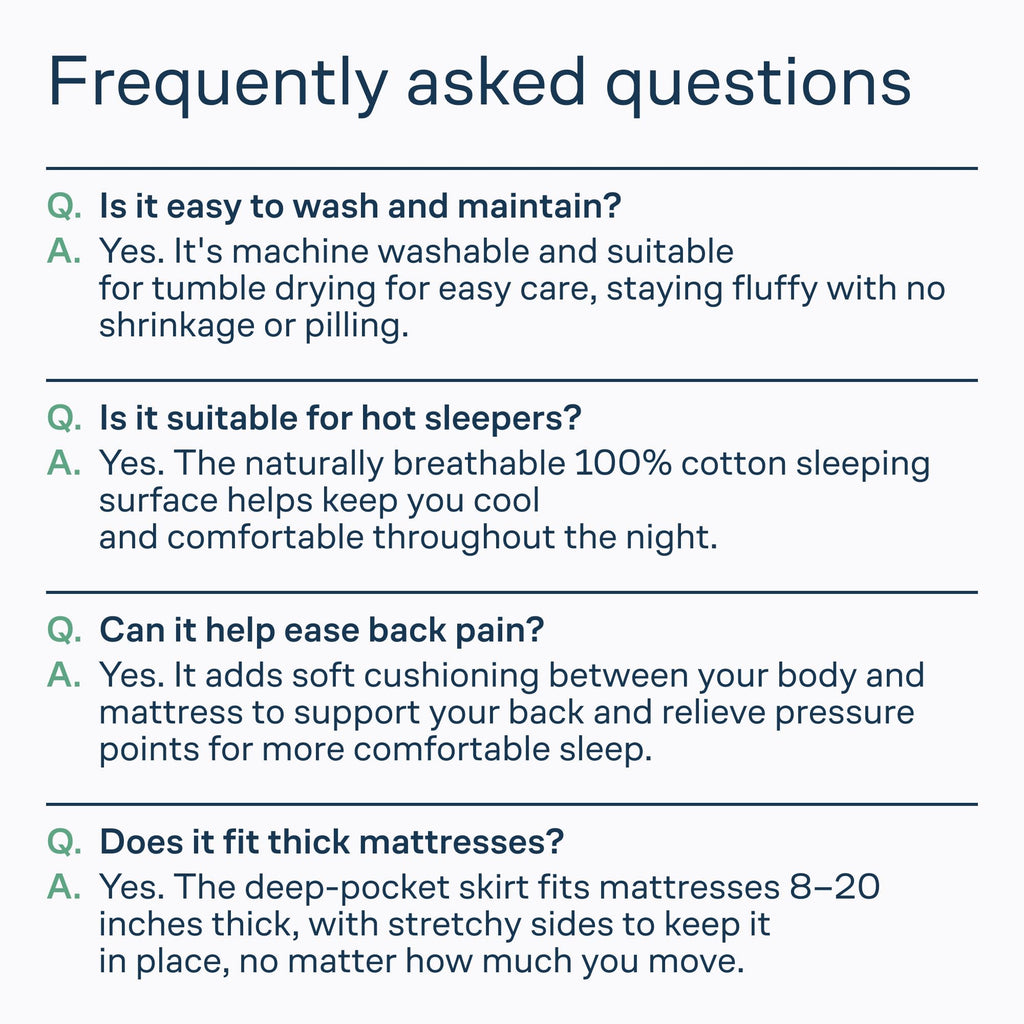 Niagara Sleep Solution 100% Cotton Top Queen Size Mattress Pad, Pillow Top