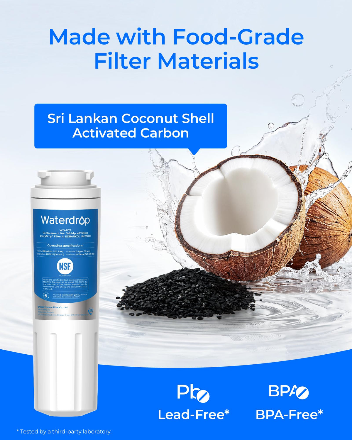 Waterdrop EDR4RXD1 Water Filter Replacement for EveryDrop® Filter 4