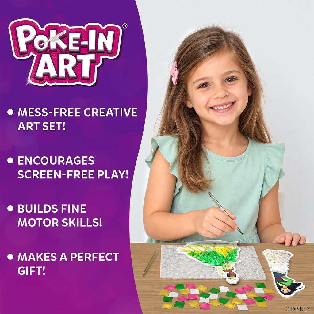 Skillmatics Poke-in Art – Disney Princesses, Wood Craft Kit, Gift for Kids