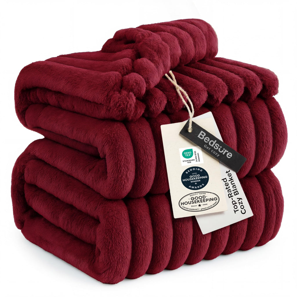 Bedsure GentleSoft White Throw Blanket for Couch - Halloween Fall Decorations for Home Living Room Decor, Cozy Fleece Fall Christmas Blanket, Birthday Gifts for Women Mom Her, Off White, 50x60 Inches