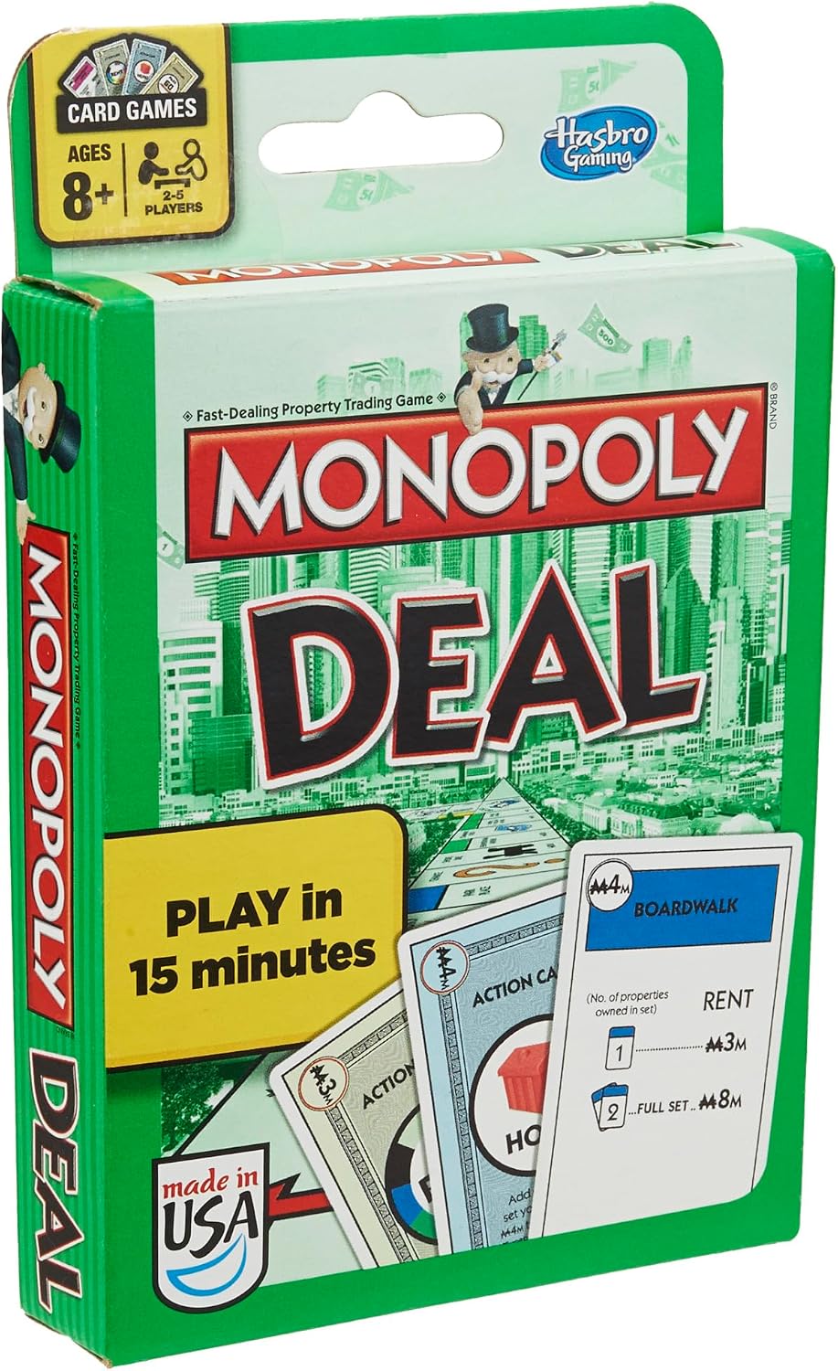 Monopoly Deal Card Game | Quick-Playing Card Game | Fun Games for Families and Kids | Ages 8 and Up | 2 to 5 Players | 15 Mins. | Travel Games