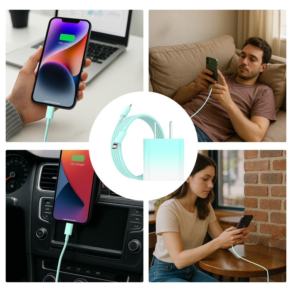 iPhone 18 Pro Max Charger, 40W USB C Fast Charging 2 Pack for Home & Travel