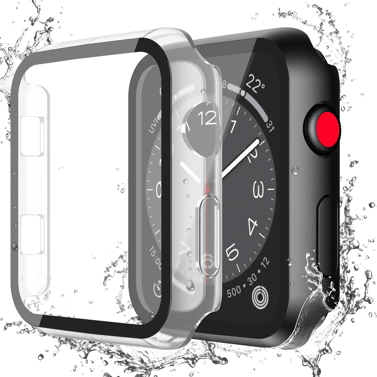 Misxi 2-Pack Waterproof Case for 41mm Apple Watch Series 9/8/7