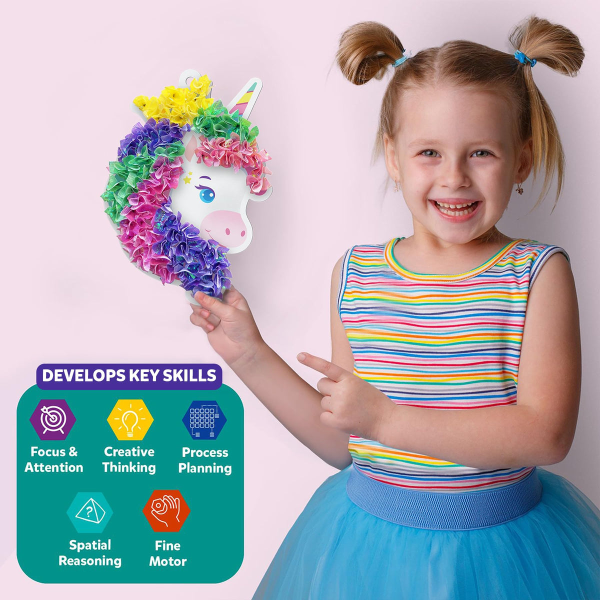 Skillmatics Poke-in Art – Disney Princesses, Wood Craft Kit, Gift for Kids
