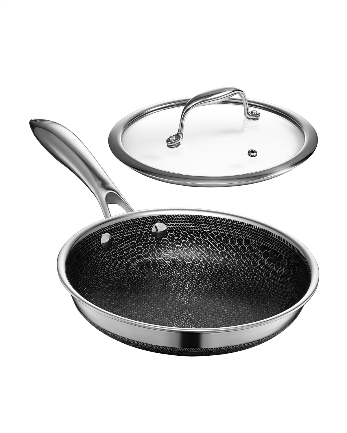 HexClad 10" Hybrid Nonstick Frying Pan, Dishwasher & Induction Safe