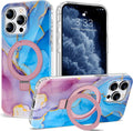 Marble Case for iPhone 11 Pro Max with Stand 6.5",Purple Blue