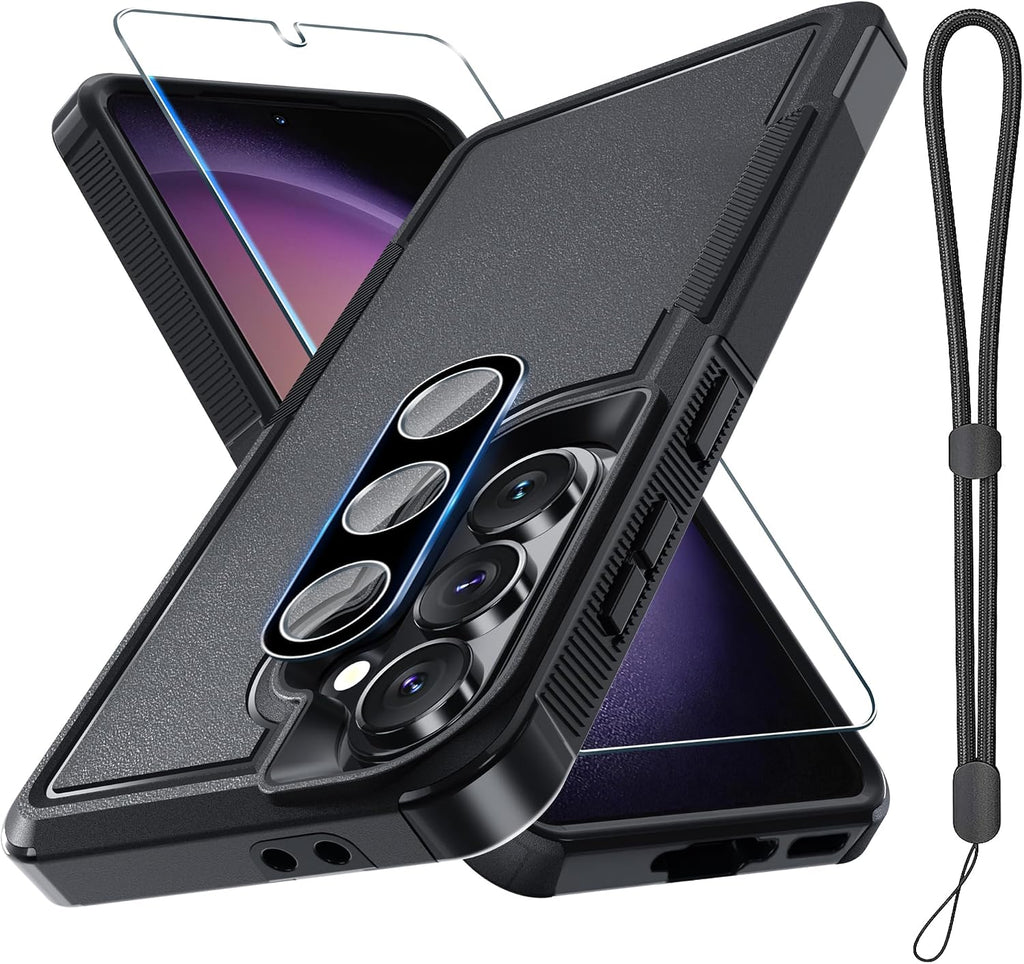 Case for Samsung Galaxy A36/A56/A27,Full Body Heavy Duty Cover,Black Matte