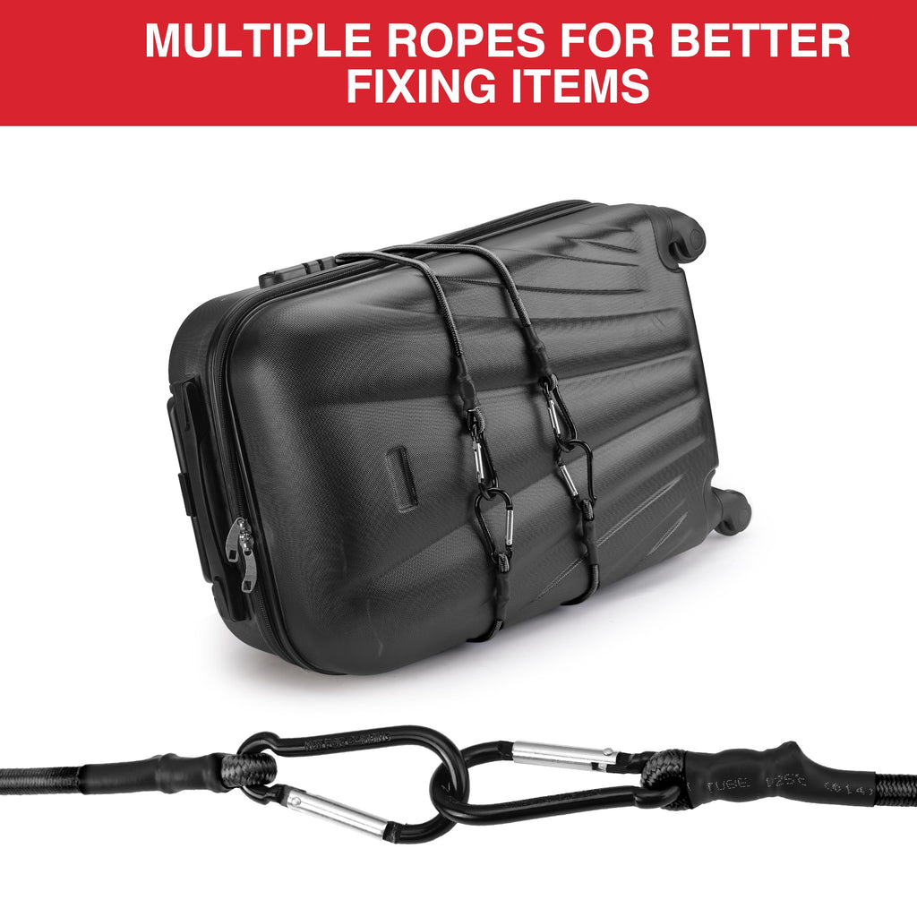 WORKPRO 24" Bungee Cords with Hooks, 4 Pack Heavy Duty Outdoor Bungee Strap