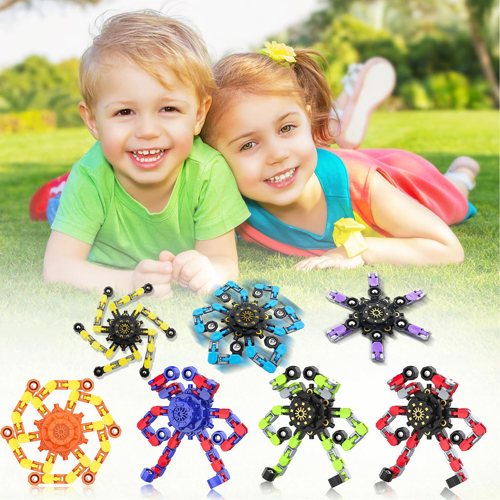Transformable Fidget Spinners,9PCS Funny Sensory Fidget Toys for Kids