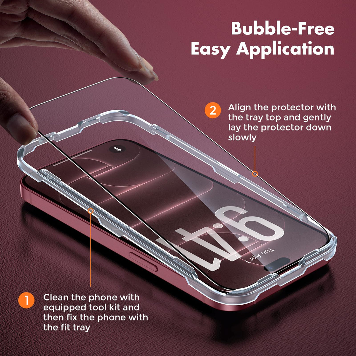UNBREAKcable 3-Pack Screen Protector for iPhone 16 Pro Max, Full Coverage