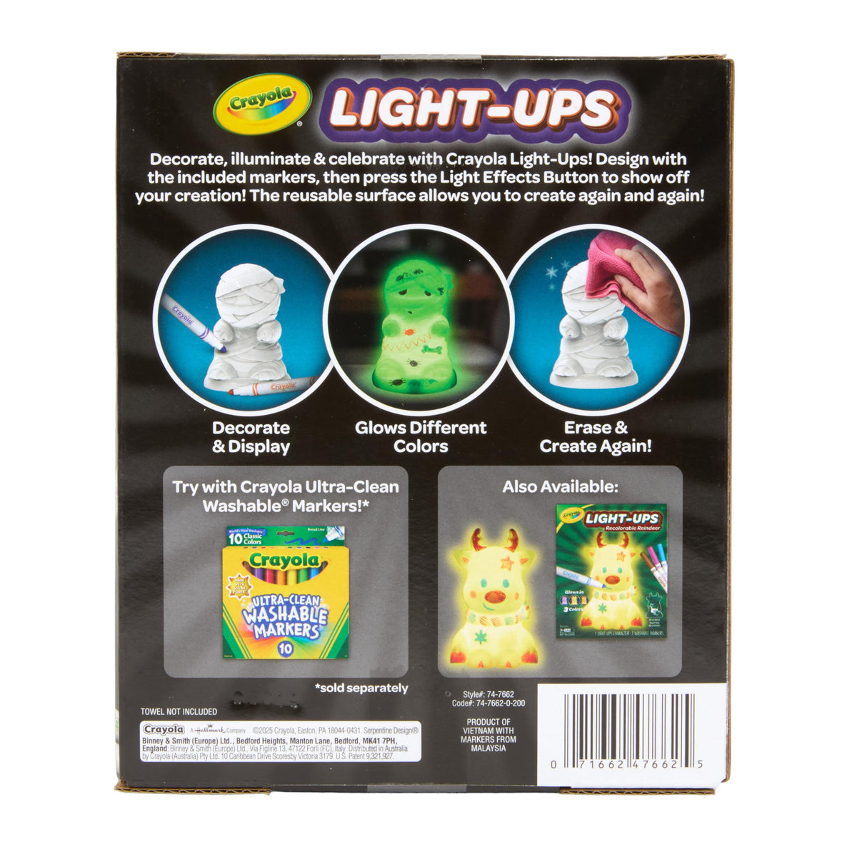 Crayola Light-Ups Ghost, Reusable Coloring Light Up Halloween Toy for Kids