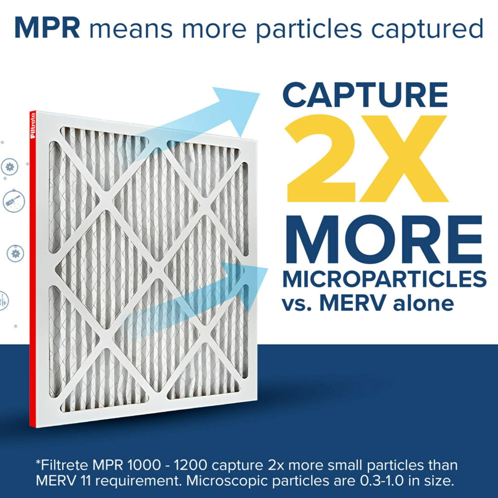 Filtrete 20x25x1 Air Filter, MERV 11, MPR 1000, 6 HVAC Filters