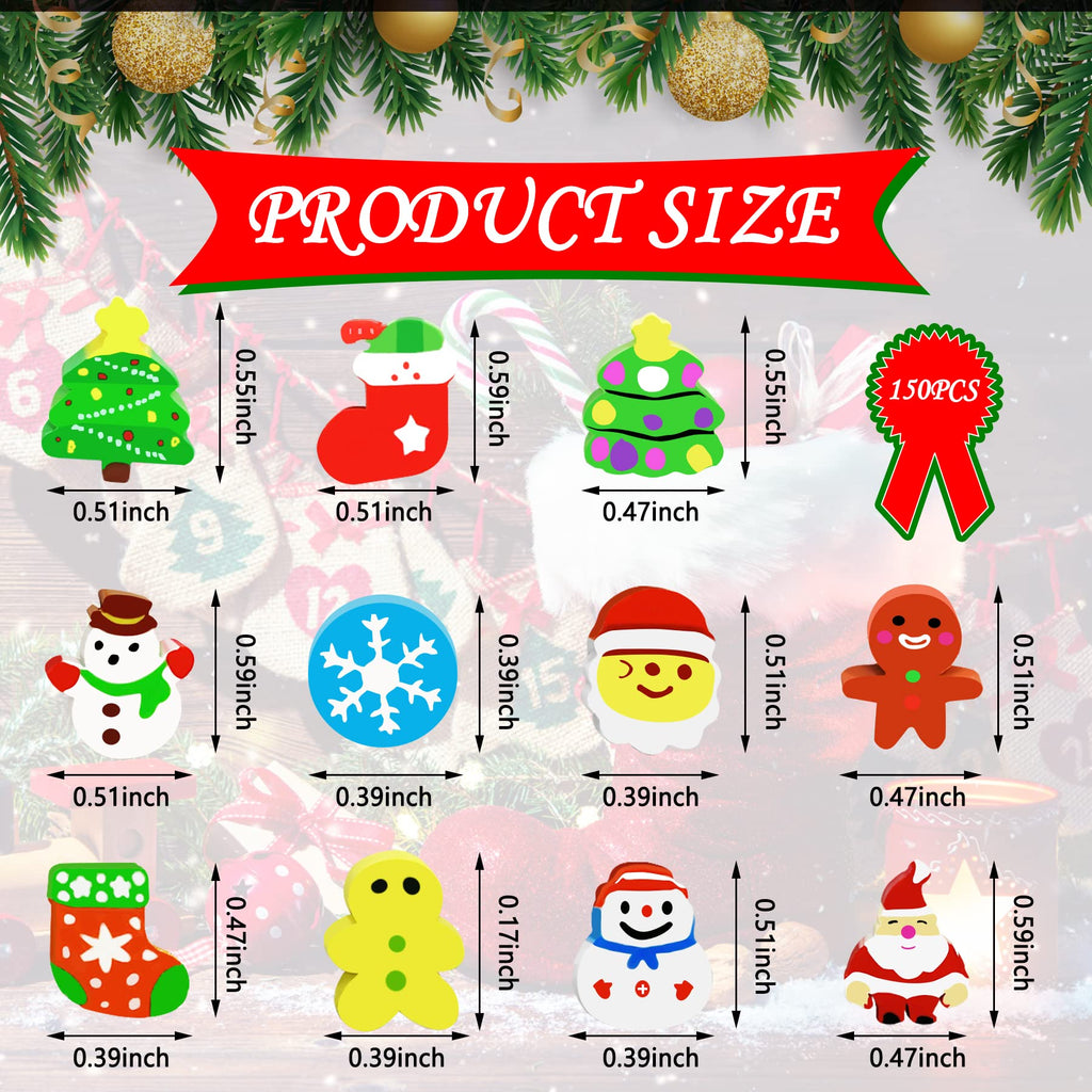 JUNEBRUSHS 150Pcs Fall Mini Erasers, Cute Thanksgiving Erasers Bulk