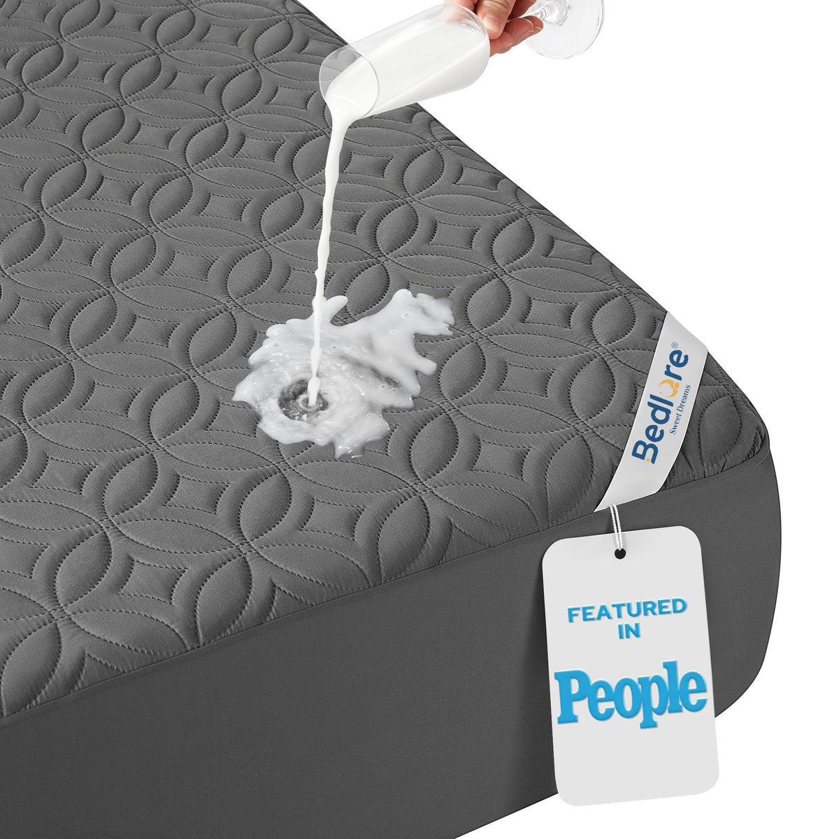 BEDLORE Waterproof Mattress Protector, Queen Size Mattress Pad Noiseless