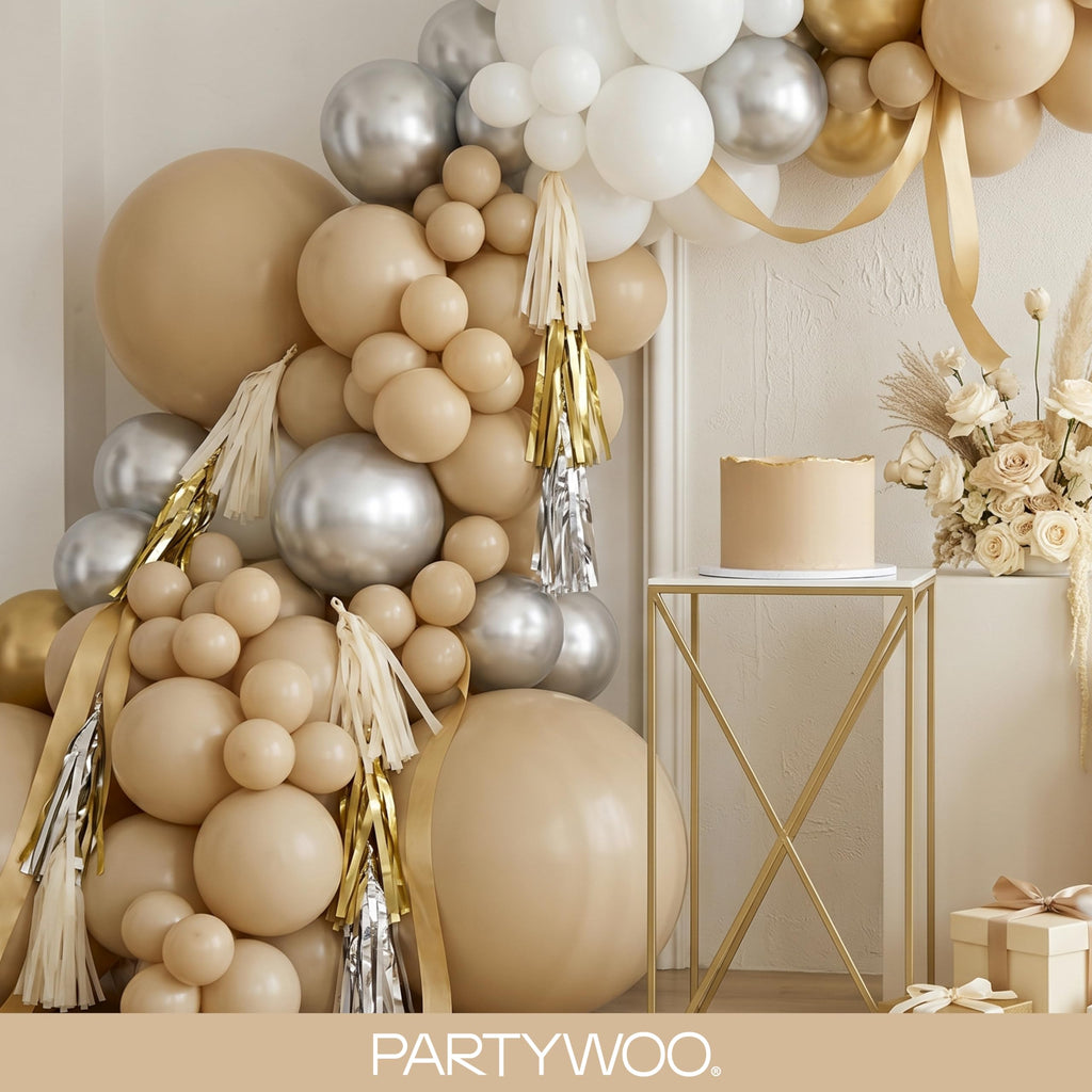 PartyWoo Baby Pink Balloons 152pcs Pastel Pale Light Pink Different Sizes