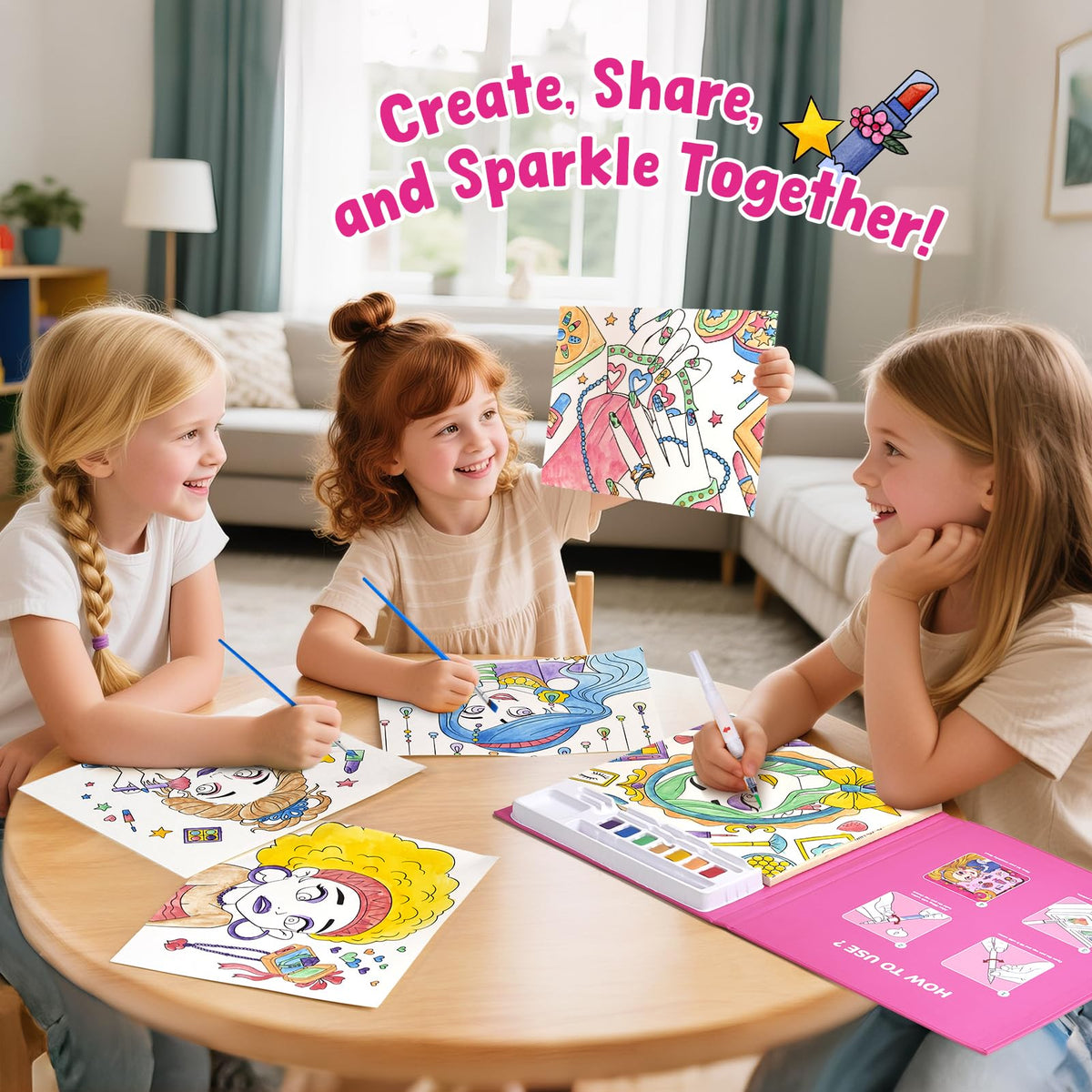 JoyCat Paint with Water Coloring Books for Toddlers (Magical Pony)