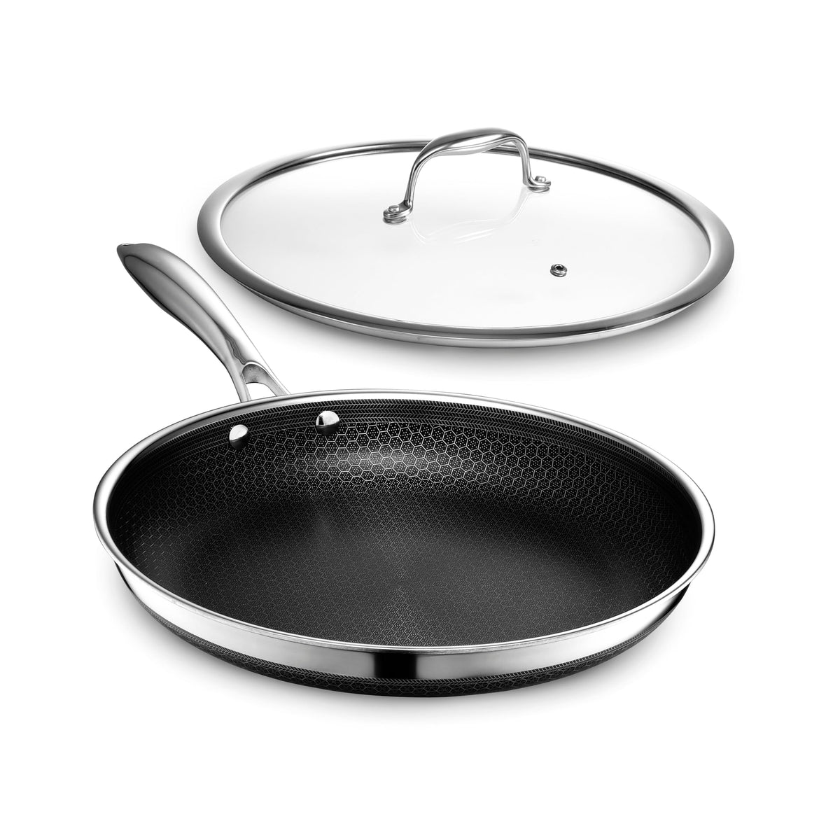 HexClad 10" Hybrid Nonstick Frying Pan, Dishwasher & Induction Safe