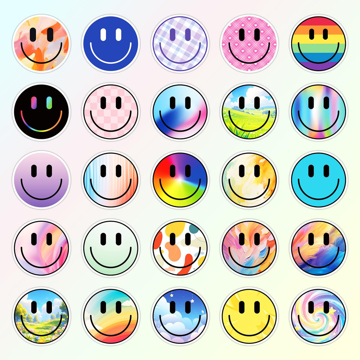 100PCS Smile Neon Stickers