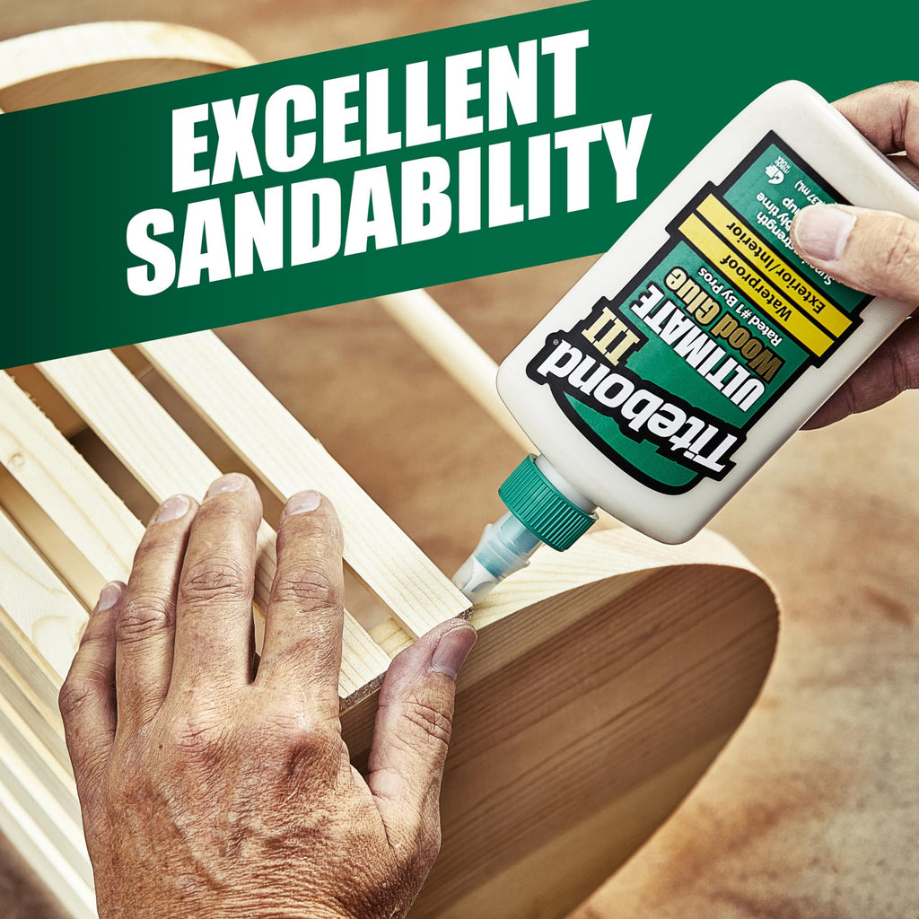 Titebond III Ultimate Wood Glue 4 Oz. – Woodworking Adhesive, Waterproof – 1412