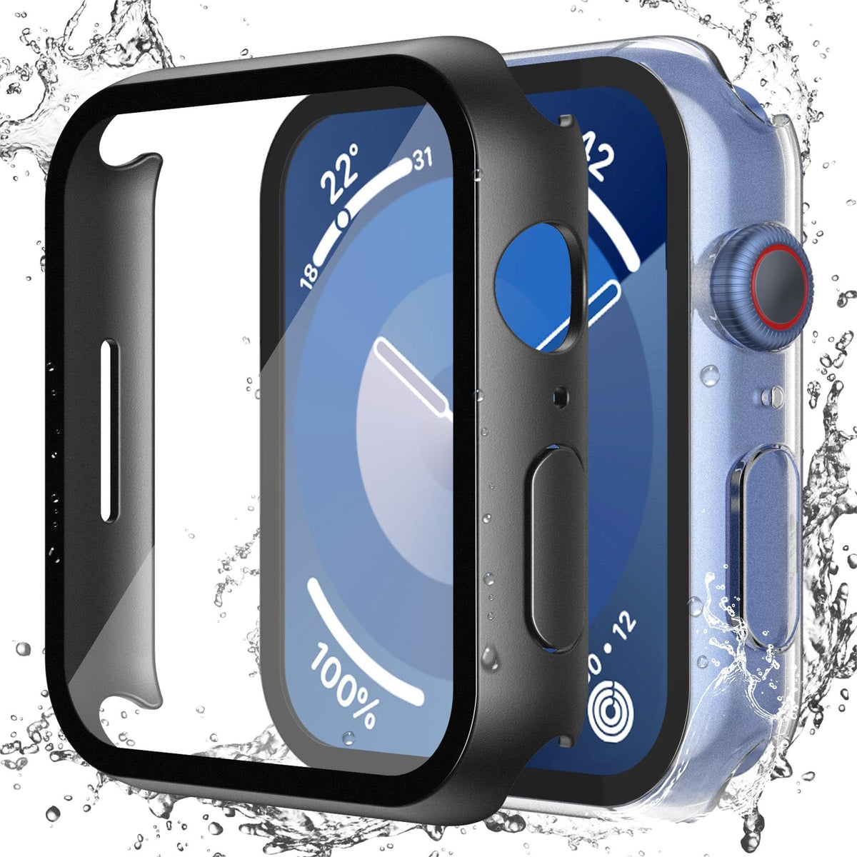 Misxi 2-Pack Waterproof Case for 41mm Apple Watch Series 9/8/7