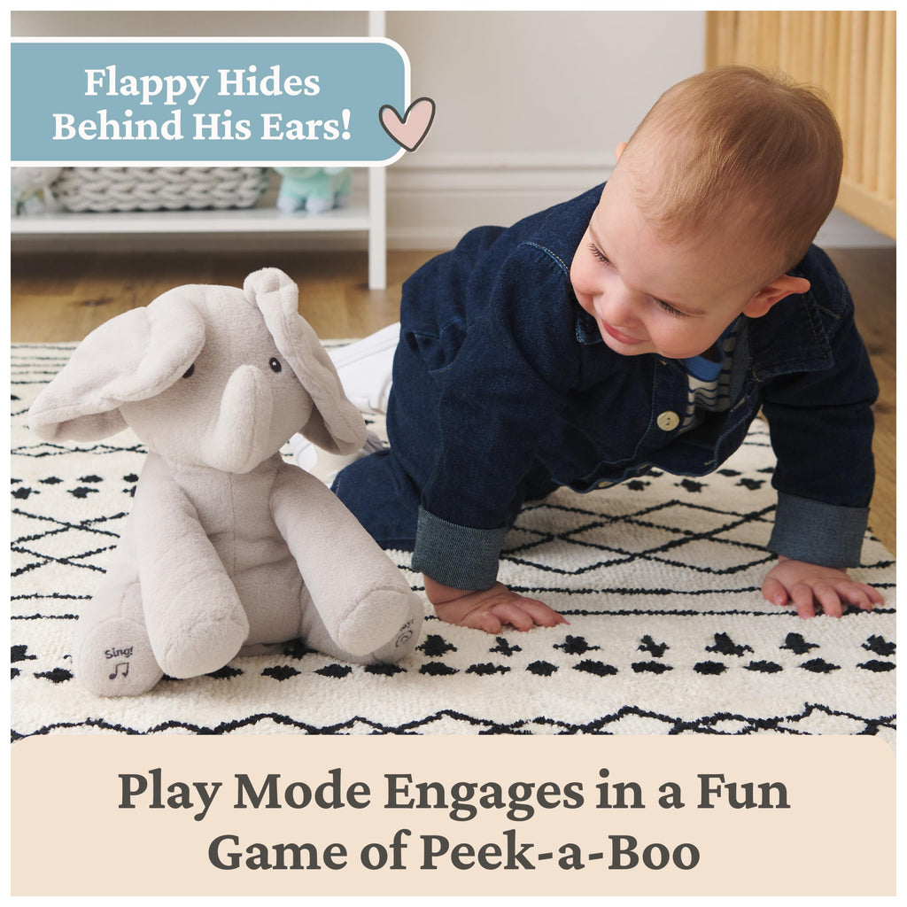 GUND Baby Peeki Puppy 12-Inch Interactive Animated Musical Plush for Babies