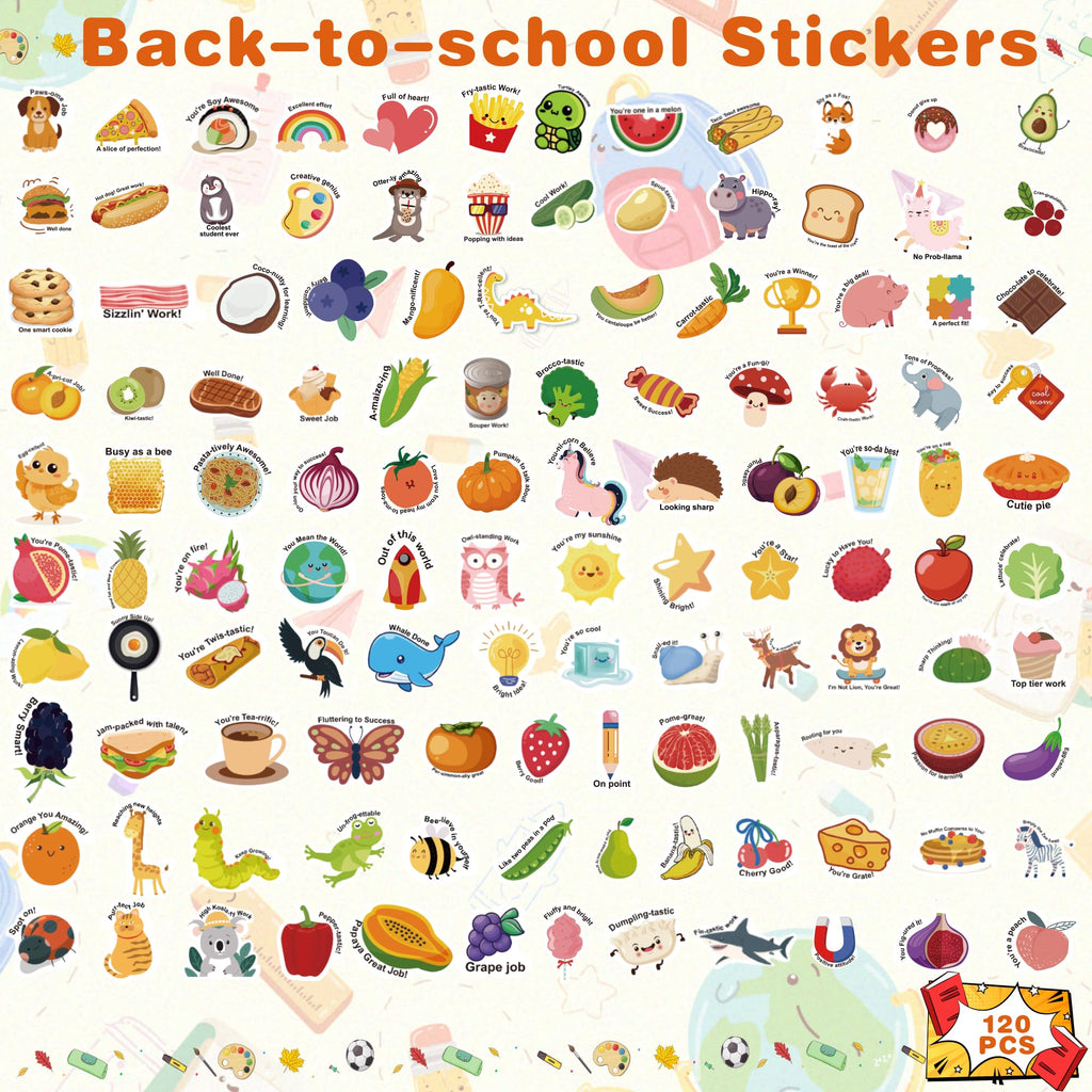 OHOME Fall Stickers | 100 PCS Thanksgiving Stickers for Kids - Vinyl Thanksgiving Games Toys Gifts Activities Essentials Party Favors Supplies - Friendsgiving Crafts Bulk for Classroom Home