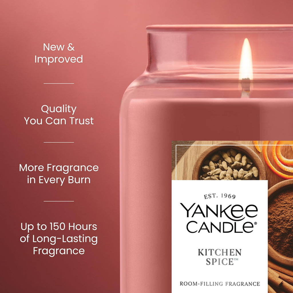 Yankee Candle Spiced Pumpkin Scented Candle, 22oz Large Jar
