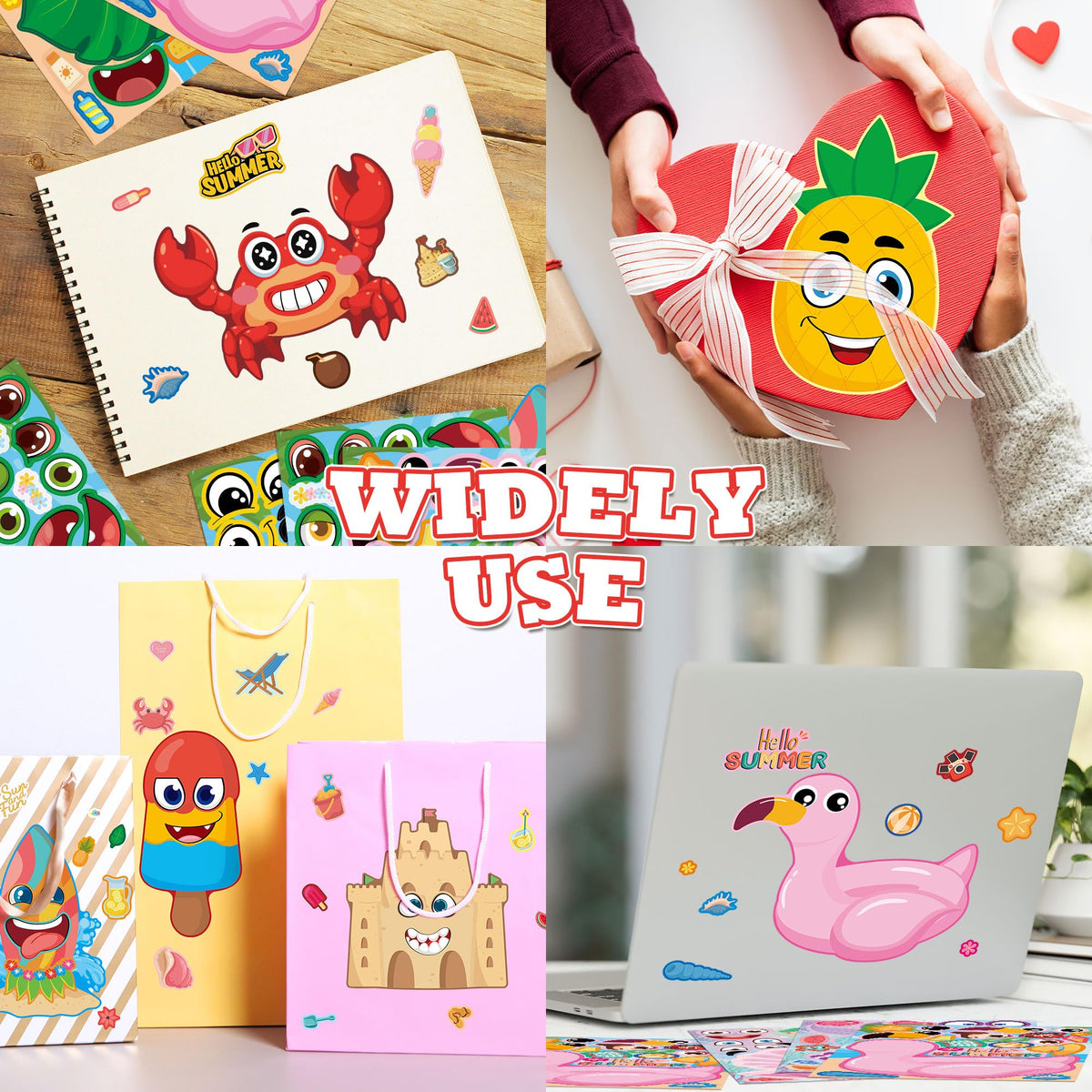 Stickers for Kids Toddler Party Favors Crafts - 48 Sheets
