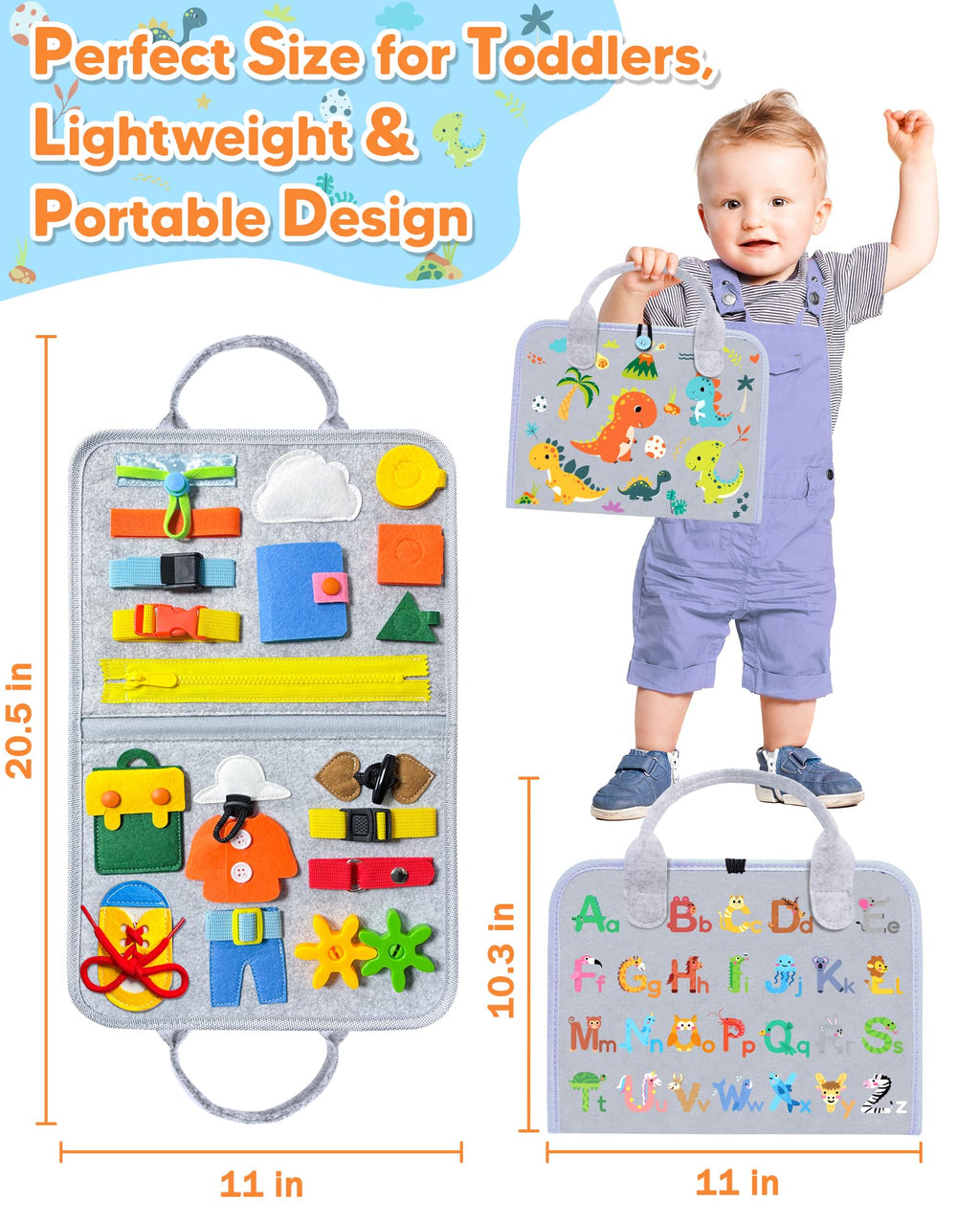 Gojmzo Busy Board Montessori Toys for Toddler Boy Girl Gifts Busy Book
