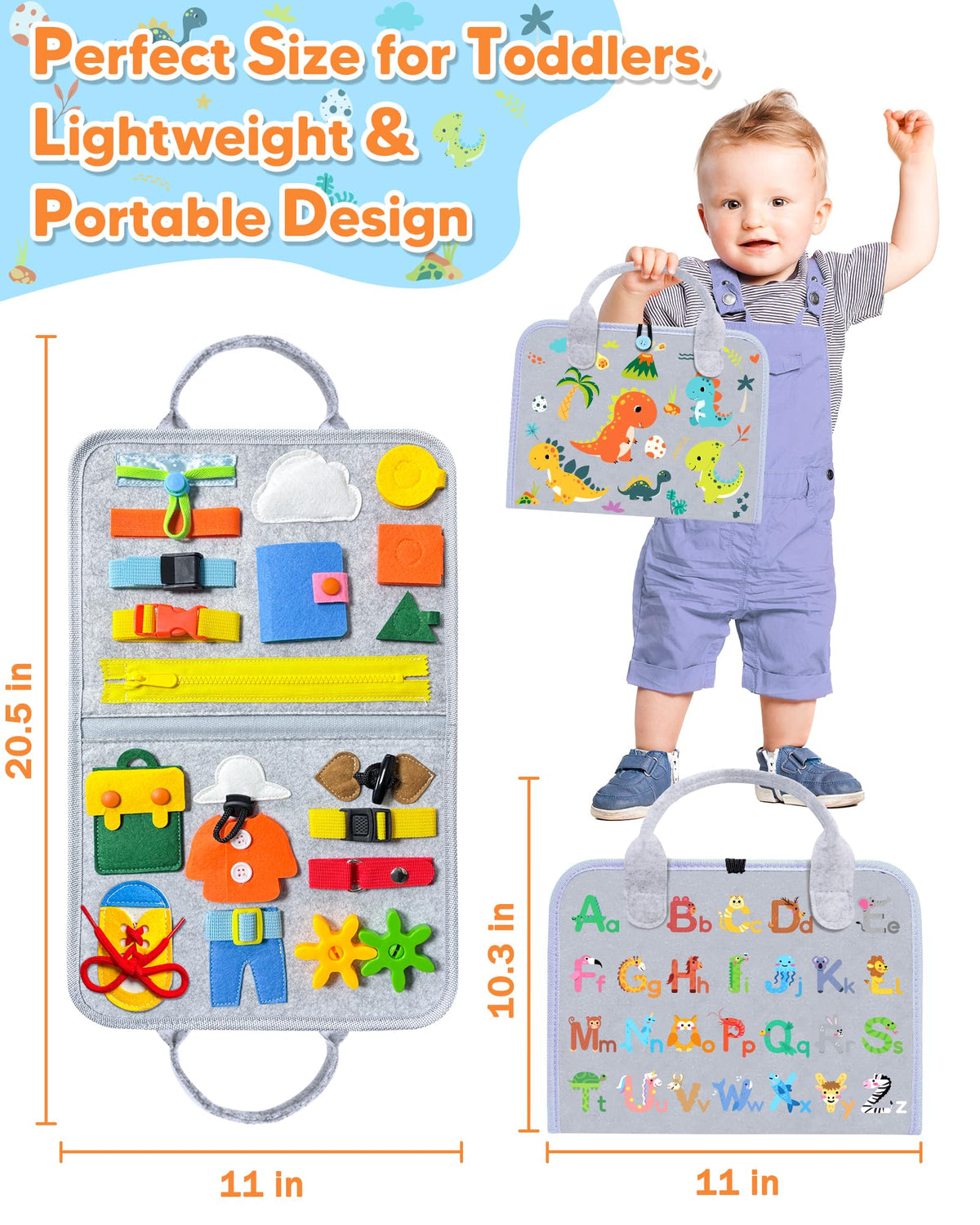 Gojmzo Busy Board Montessori Toys for Toddler Boy Girl Gifts Busy Book