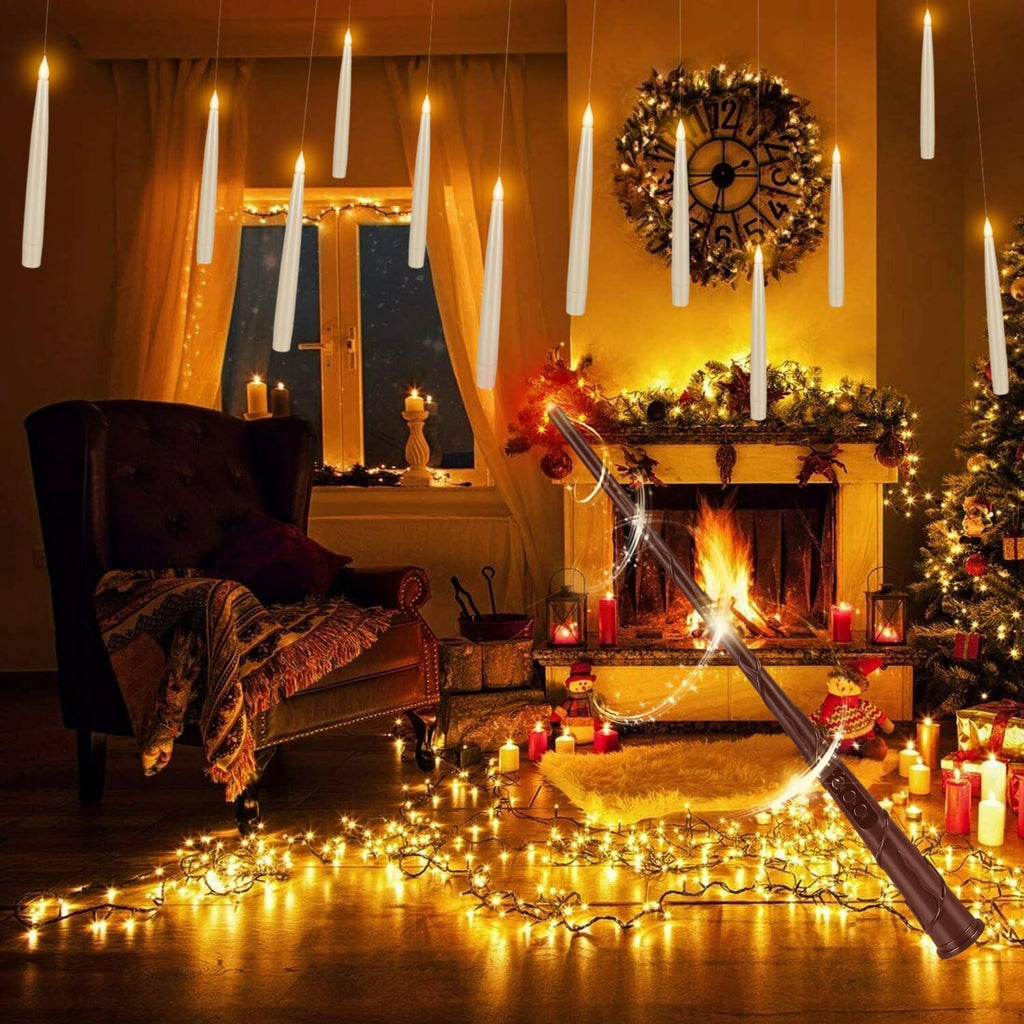 YOROXRG Set of 24 Waterproof Outdoor Flameless Candles, LED Candles with 4 Remote and Timer,(H 4" 5" 6" x D 2.2"),for Christmas,Halloween,Wedding,Festival