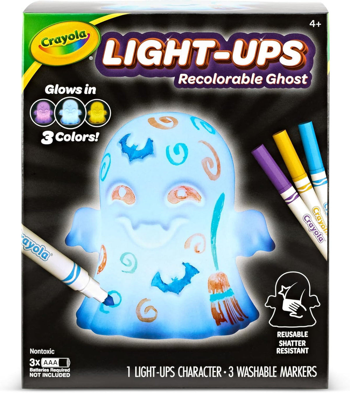 Crayola Light-Ups Ghost, Reusable Coloring Light Up Halloween Toy for Kids