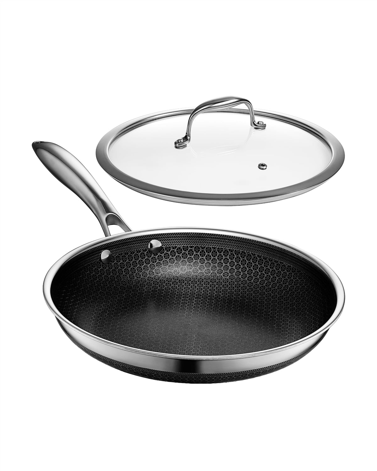 HexClad 10" Hybrid Nonstick Frying Pan, Dishwasher & Induction Safe