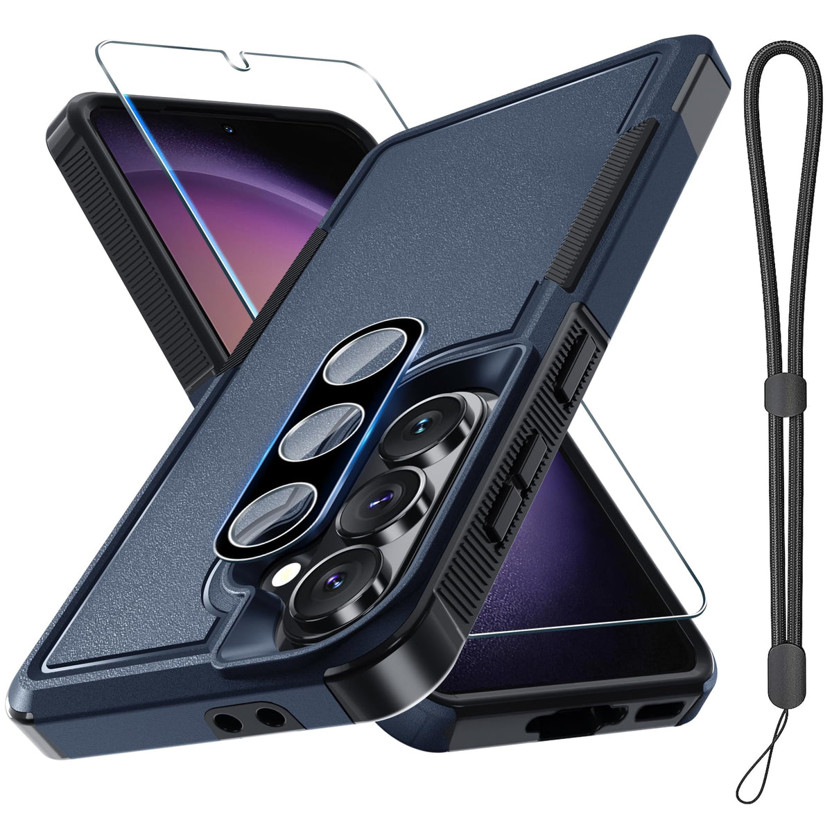 Case for Samsung Galaxy A36/A56/A27,Full Body Heavy Duty Cover,Black Matte