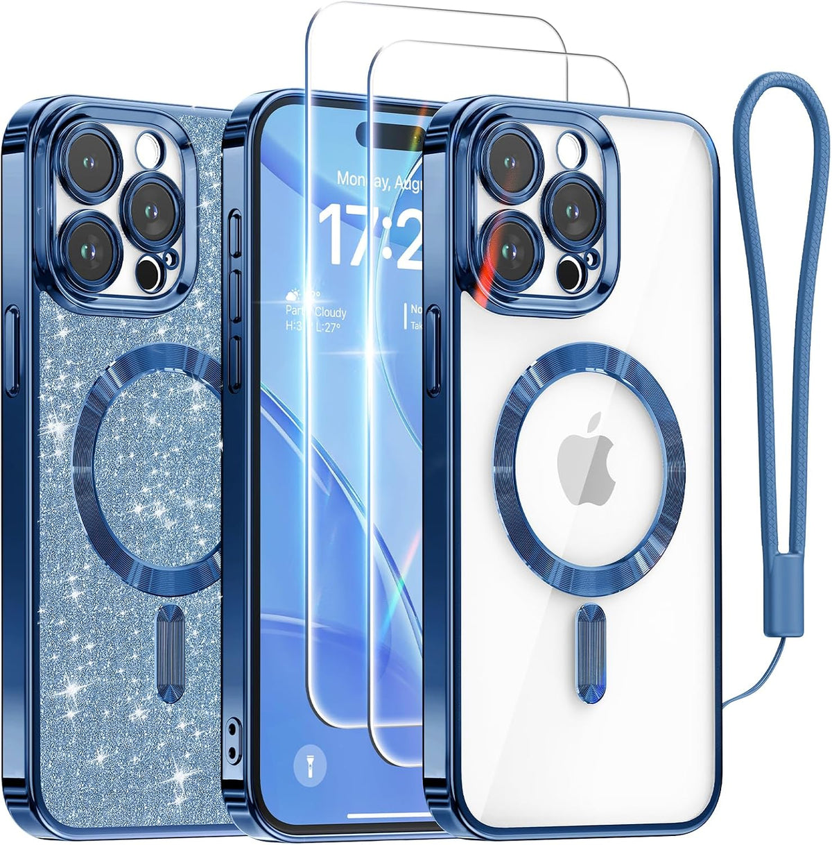 Meifigno for iPhone Air Case 6.5" with 2X Screen Protectors, Ultramarine