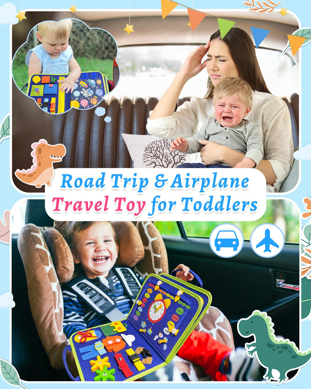 Exorany Busy Board Montessori Toys for Toddler Boy Girl Gifts Busy Book