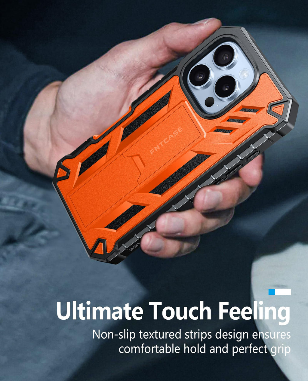 FNTCASE for iPhone 16 Case, with Belt Clip, with Built-in Screen Protector