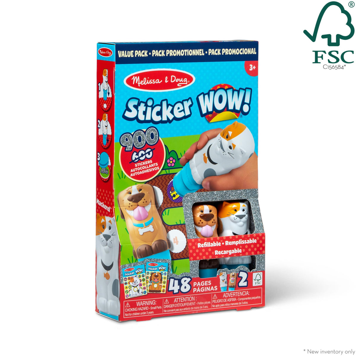 Melissa & Doug Sticker Wow!® Winter (Polar Bear and Penguin) Value Pack Arts and Crafts Collectibles - 2 Activity Pads, 2 Sticker Stampers, 2 Bonus Stacks - FSC Certified