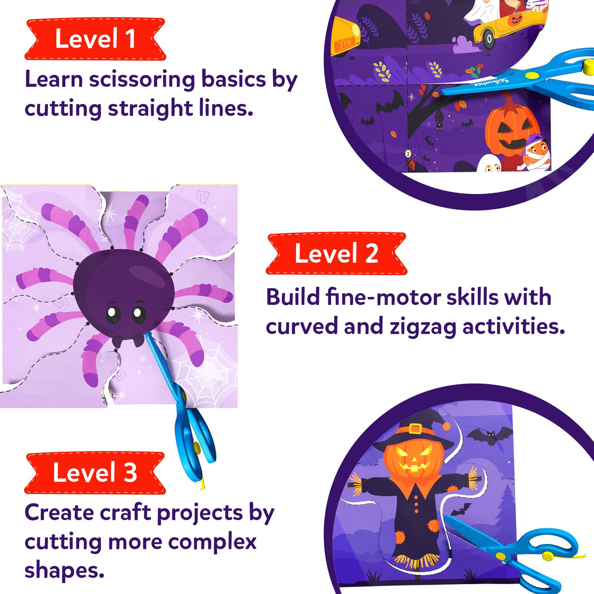 Skillmatics Snip Snip, Scissor Skills, Felt Craft Activity, Gift for Kids
