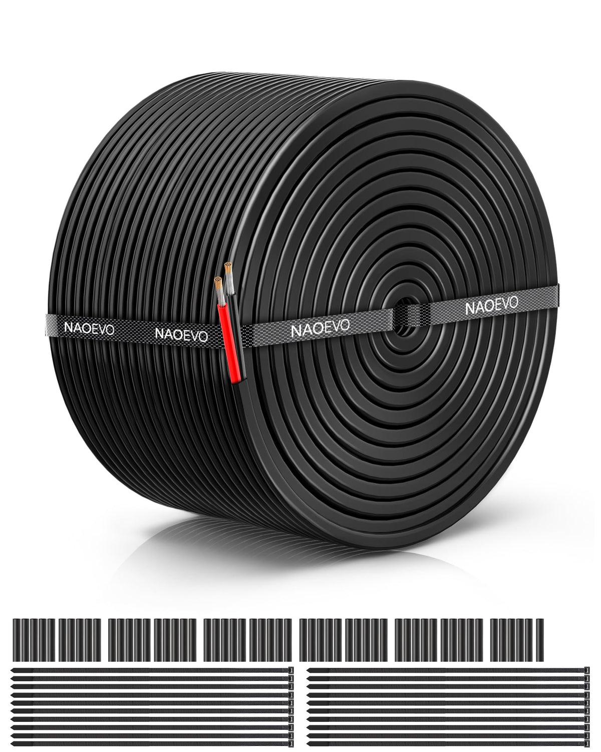 NAOEVO 16 Gauge Wire 4 Conductor, 16 Gauge Automotive Wire 12V Cable, 200FT