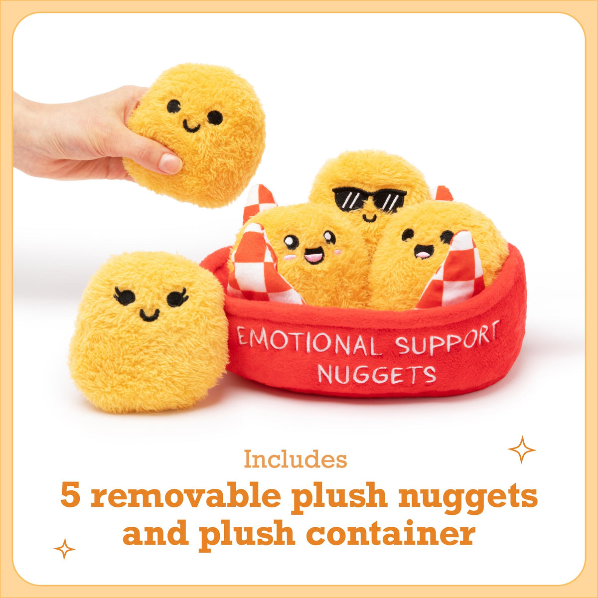 Emotional Support Dino Nuggies, Cuddly Dinosaur Toys by Relatable