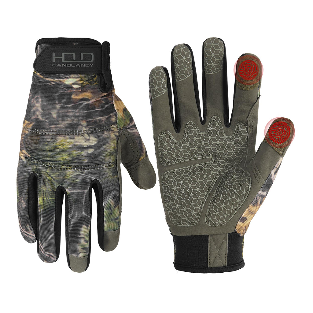 HANDLANDY Work Gloves for Men & Women, Utility Mechanic Working Gloves Touch Screen, Flexible Gardening Gloves for Yard